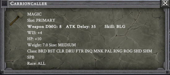 CARRIONCALLER item card